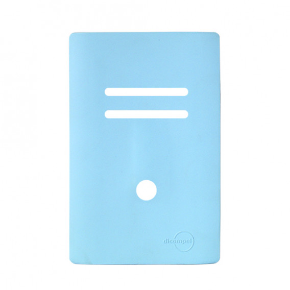 Placa p/ 2 Interruptores + Furo 4x2 - Novara Especiais Celeste